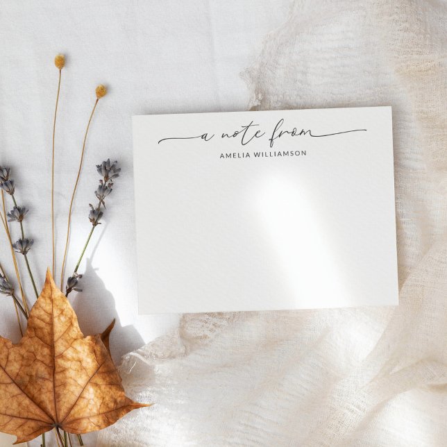 Elegant Black Script Calligraphy Personalised Name Card (Creator Uploaded)