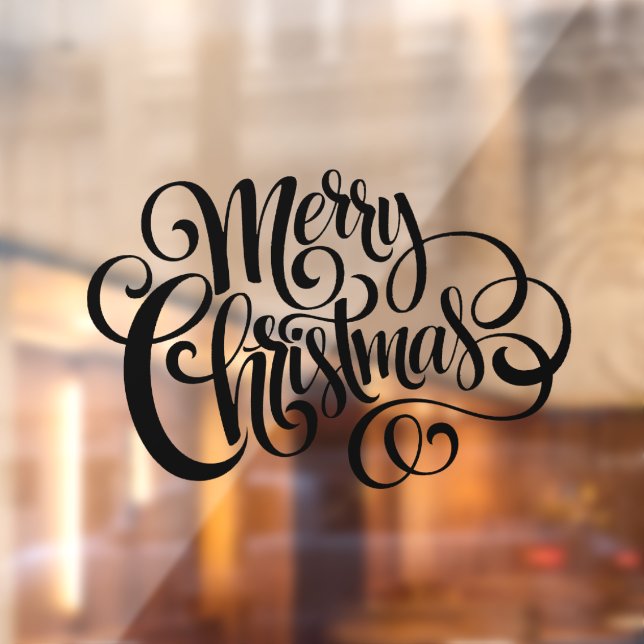 Elegant Black Script Typography Merry Christmas (Sheet 2)