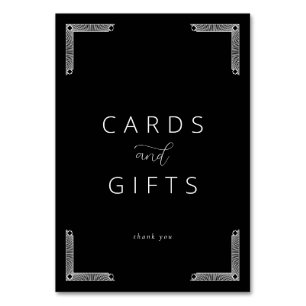 Elegant Black Serif Thank You Card