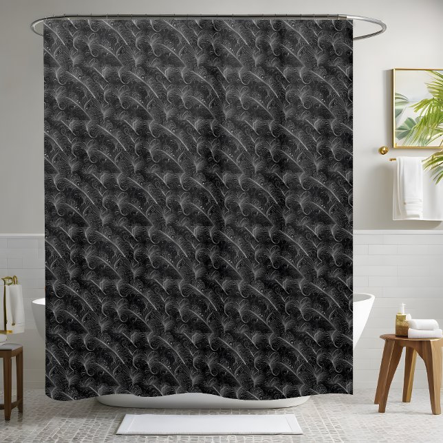 Elegant Black Shower Curtain (Creator Uploaded)