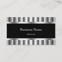 Elegant Black Silver Business Card