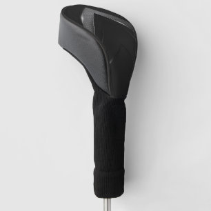 Elegant Black & Silver Geometric Golf Head Cover