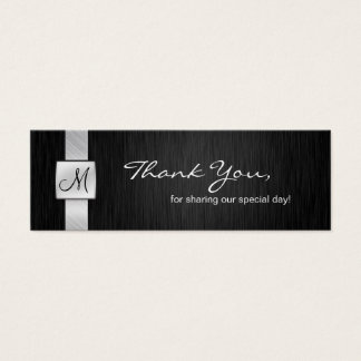 Elegant Black & Silver Wedding Thank You Tags