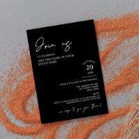 Elegant Black Simple Script Corporate Event