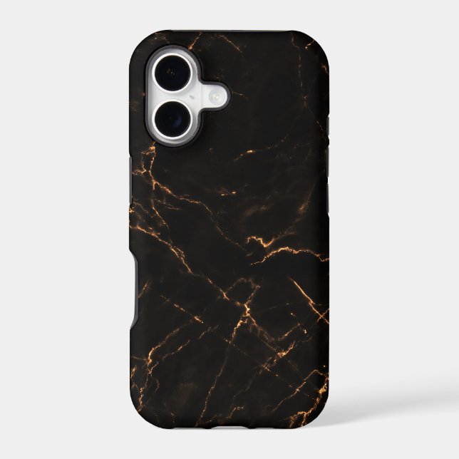 Elegant Black Stone Marble Pattern (Back)