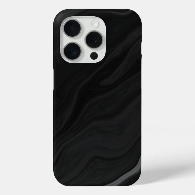 Elegant Black Stone Marble Pattern Case-Mate iPhone Case (Back)