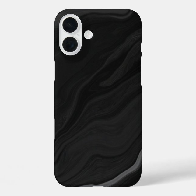 Elegant Black Stone Marble Pattern Case-Mate iPhone Case (Back)