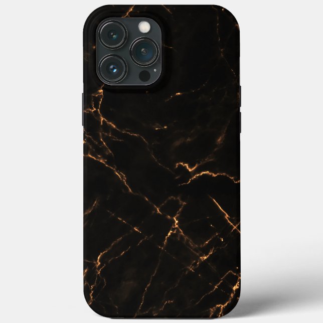 Elegant Black Stone Marble Pattern Case-Mate iPhone Case (Back)