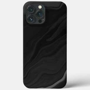 Elegant Black Stone Marble Pattern iPhone 13 Pro Max Case