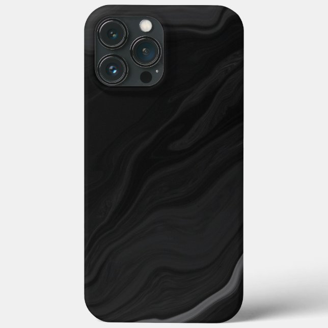 Elegant Black Stone Marble Pattern Case-Mate iPhone Case (Back)
