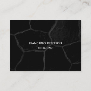Elegant Black Stone Minimalist Professional Chubby Business Card