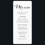 Elegant Black Stripes Wedding Menu<br><div class="desc">Stylish,  classy,  modern - perfect!</div>