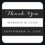 Elegant Black Stripes Wedding Thank You Stickers<br><div class="desc">Stylish,  modern,  simple - perfect!</div>
