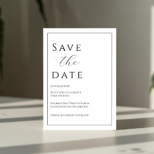 Elegant Black Tie Save the Date
