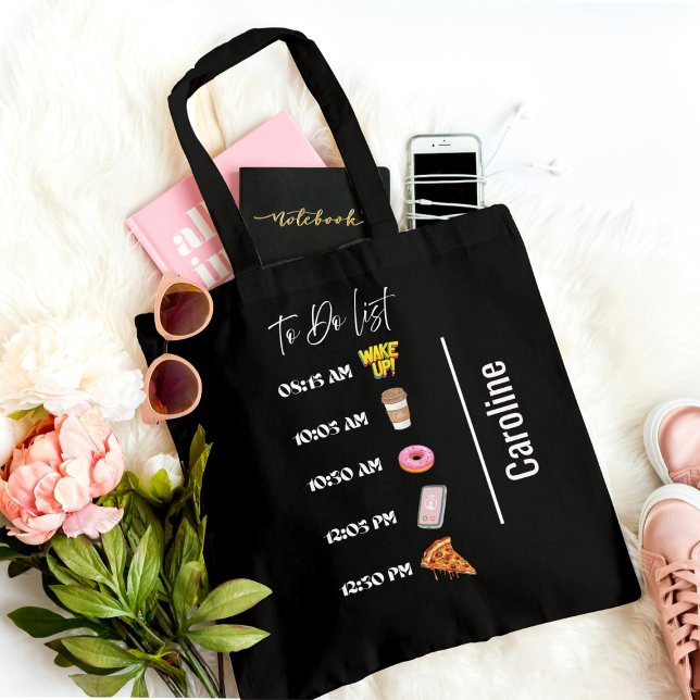 Elegant Black To do list Tote Bag (Creator Uploaded)