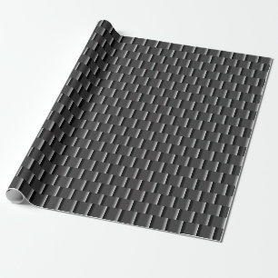 Elegant Black to grey ombre small Abstract Wrapping Paper