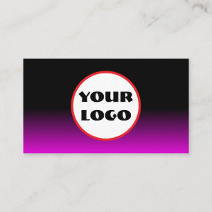 Elegant Black to Pink Gradient Business Card