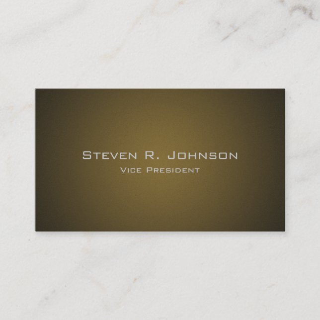 Elegant Black to Tan Ombre Custom Business Cards (Front)