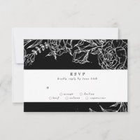 Elegant Black Tuxedo Bright White Wreath Wedding