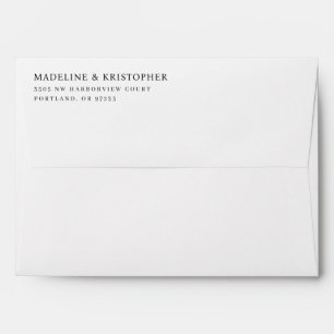 Elegant Black Typographic Envelope