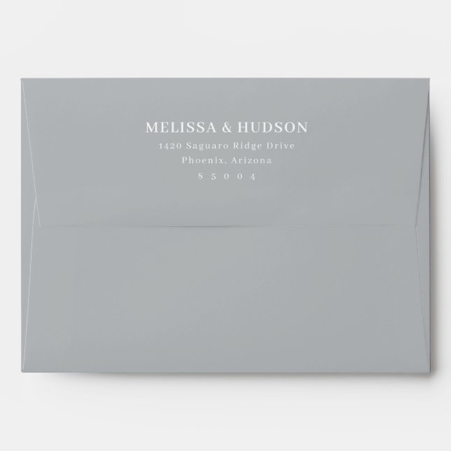 Elegant Black Typographic Envelope (Back (Top Flap))