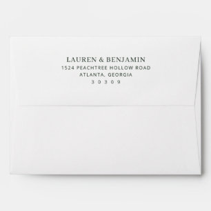 Elegant Black Typographic Envelope