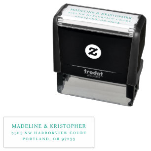 Elegant Black Typographic Self-inking Stamp