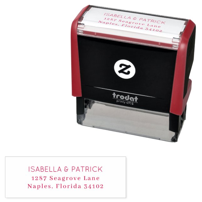 Elegant Black Typographic Self-inking Stamp (In Situ)