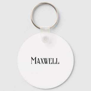 Elegant Black Typography Family Name Key Ring