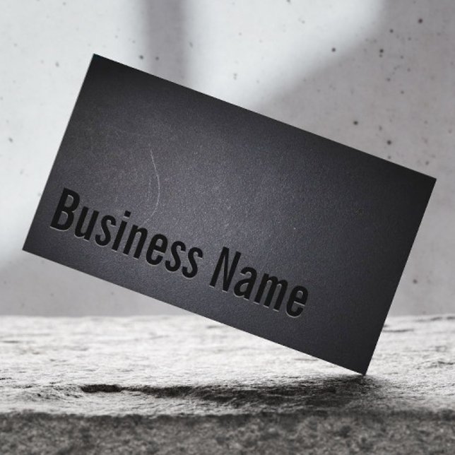 Elegant Black Typography Professional Minimalist Business Card (Creator Uploaded)