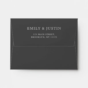 Elegant Black Wedding Envelope
