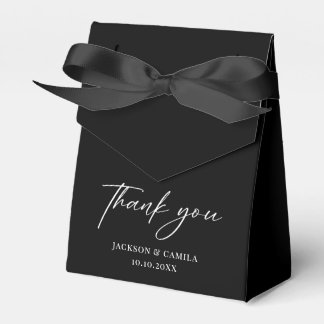 Elegant Black Wedding Favour Box