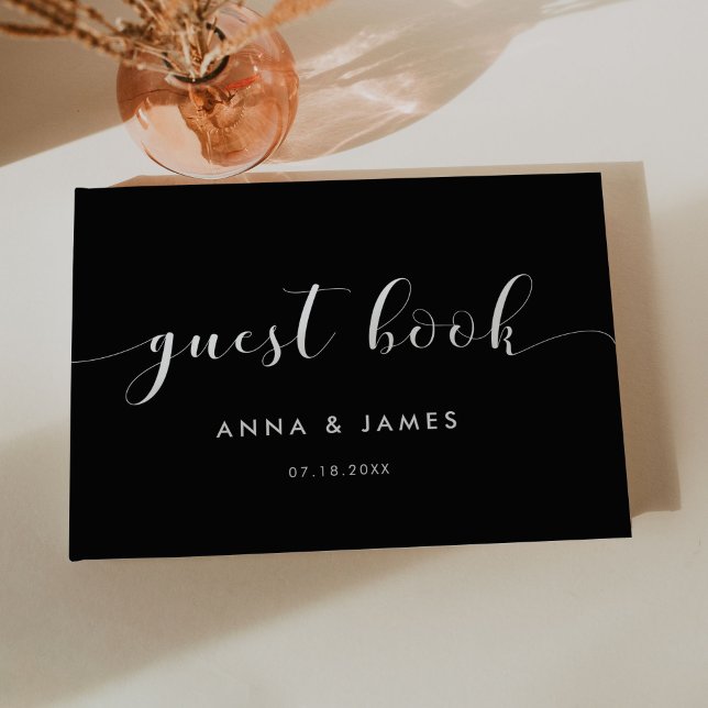 Elegant Black Wedding Guest Book (Creator Uploaded)