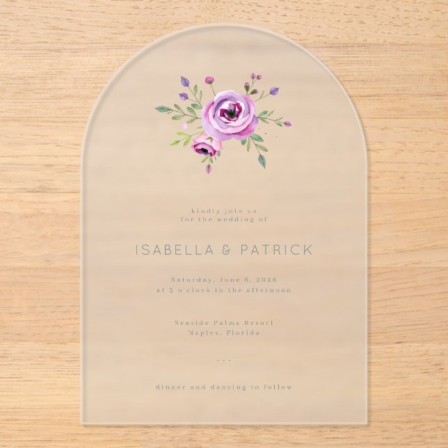 Elegant Black Wedding Invitation (Front)