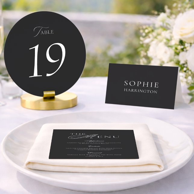 Elegant Black Wedding Table Numbers 1–19 (Creator Uploaded)