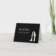 Elegant Black Wedding Thanks