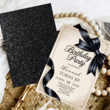 Elegant Black & White 30th Birthday