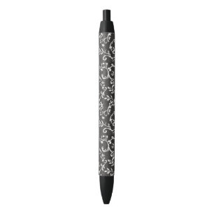 Elegant Black White Abstract   Black Ink Pen