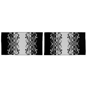 Elegant Black & White Abstract Harlequin Style Pillowcase