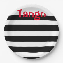 Elegant Black White and Red Tango