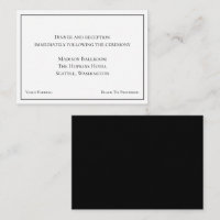 Elegant Black & White Black Tie Wedding Reception