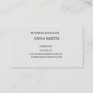 Elegant Black & White Business Card