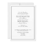Elegant Black & White Classic Script Wedding