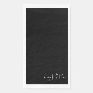 Elegant Black & White Custom Paper Guest Towels Napkin