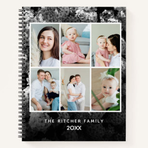 Elegant Black & White Custom Photos Daily Journal 