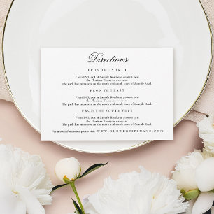 Elegant Black & White Enclosure Card