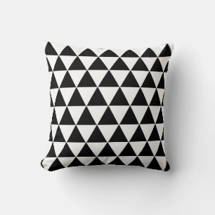Elegant Black & White Geometric Pattern Cushion