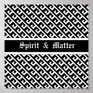 Elegant Black & White Geometric Pattern Poster