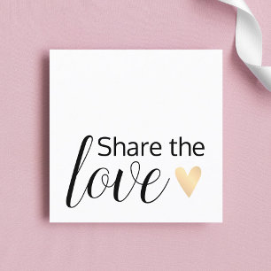 Elegant Black White Gold Heart Beauty Salon Referral Card