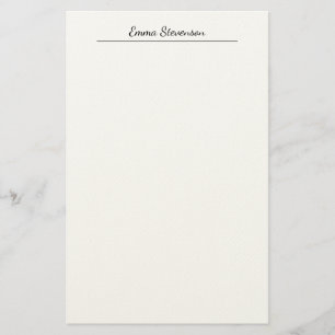 Elegant Black & White Handwriting Professional Stationery